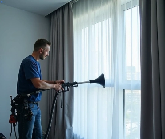 Professional curtain steam cleaning process equipment Matty Curtain Cleaning keilor-vic