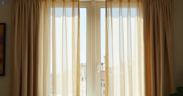 Dusty and dull curtains in keilor-vic before steam cleaning